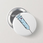 注射器 缶バッジ (正面&裏面)