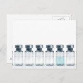 注射用薬剤を含むバイアル。これは ポストカード (正面/裏面)