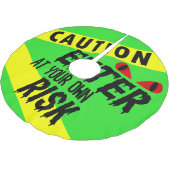 注意あなた自身のリスクで入力する赤い目ハロウィーン ブラッシュドポリエステルツリースカート (アングル)