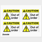 注意が正しくない 長方形シール (シート)