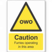 注意このエリアのステッカーで動作する家具 シール (正面)