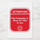 注意このテンプレートはCutomizeを使#freeる フードラベル (シングルラベル)