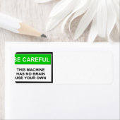 注意この機械は脳を持たない ラベル (インサイチュ)