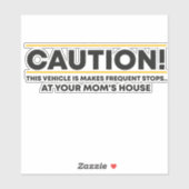 注意この車は頻繁ストップに... シール (シート)