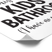 注意これは子供用バスルーム ポスター (角)