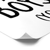 注意これは男の子のトイレのおもしろい子供 ポスター (角)