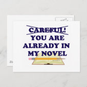 注意してください、あなたは私の小説の中にいます ポストカード (正面/裏面)