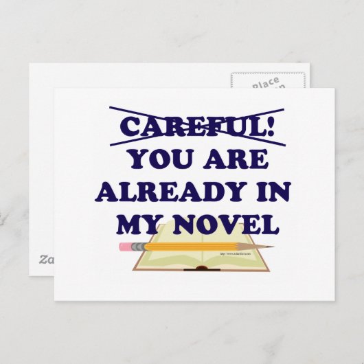 注意してください、あなたは私の小説の中にいます ポストカード (正面/裏面)