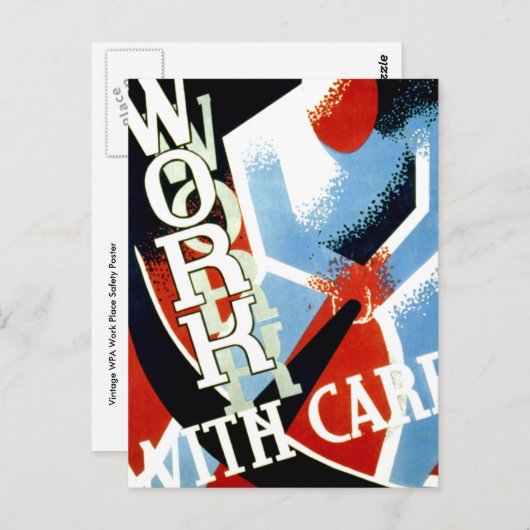 注意して作業しよう ポストカード (正面/裏面)