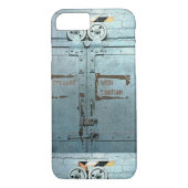 注意して青い灰色の工業用ドアで進む Case-Mate iPhoneケース (裏面)