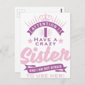 注意して、私にはヤバい妹がいるの ポストカード (正面/裏面)