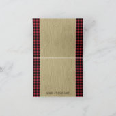 注意します男の赤ちゃんの樵の格子縞のシャワーにありがとう サンキューカード (内部)