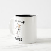 注意しろ、邪悪な猫よ ツートーンマグカップ (正面左)