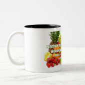 注意すべてのコーヒー、茶またはココアの恋人! ツートーンマグカップ (左)