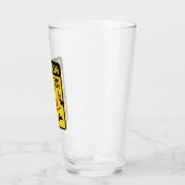 注意のバニー斜面のおもしろいなスキー印|のスキーのユーモア タンブラーグラス (左)