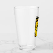 注意のバニー斜面のおもしろいなスキー印|のスキーのユーモア タンブラーグラス (右)