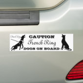 注意のフランス人のリング犬船上に バンパーステッカー (車上)