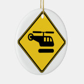 注意のヘリコプターの印 セラミックオーナメント (右)
