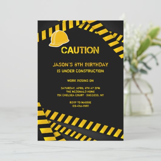 注意のヘルメットの招待状 招待状 (スタンド正面)