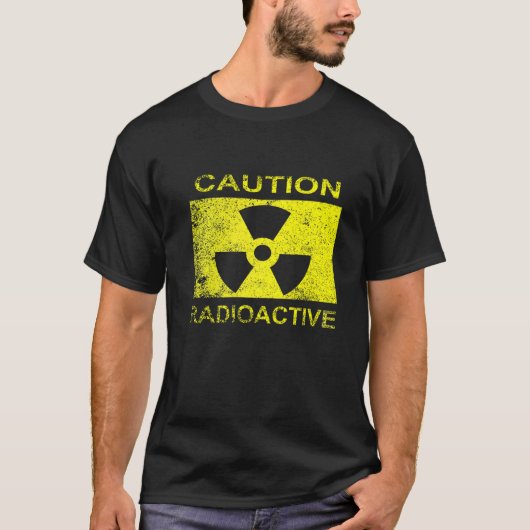 注意の放射性プレミアム Tシャツ (正面)