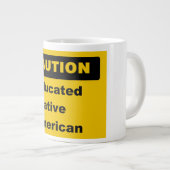 注意の教育があるネイティブアメリカンのジャンボマグ ジャンボコーヒーマグカップ (正面右)