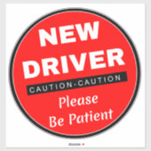 注意の新しい運転免許証(患者さんどうぞ)赤 シール (シート)