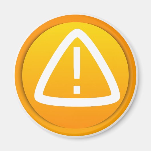 注意の注意記号 マグネット (正面)