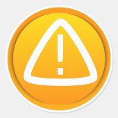 注意の注意記号 ラウンドシール (正面)