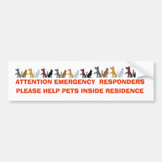 注意の緊急の応答機は、PEを…救済します バンパーステッカー (正面)