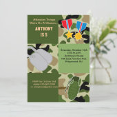 注意の軍隊の軍隊の誕生日の招待状 招待状 (スタンド正面)