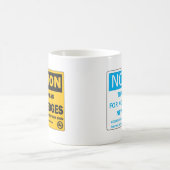 注意の通知のマグ コーヒーマグカップ (中央)