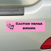 注意の運転者の歌うこと バンパーステッカー (車上)