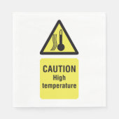 注意の高温徴候 スタンダードランチョンナプキン (正面)