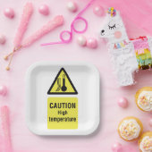 注意の高温徴候 ペーパープレート (パーティー)