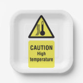 注意の高温徴候 ペーパープレート (正面)