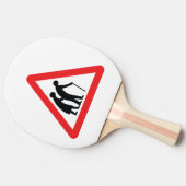 注意の高齢者-イギリスの交通標識 卓球ラケット (横)