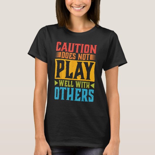 注意は他遊の人には合わない – -- 1 Tシャツ (正面)