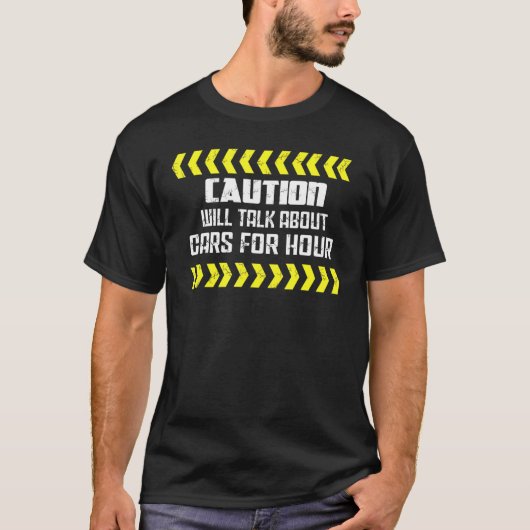 注意は時間の車のパパについて話す Tシャツ (正面)