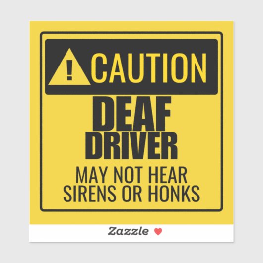 注意ろう者警告の シール (シート)