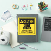 注意ろう者警告の シール (iPadカバー)