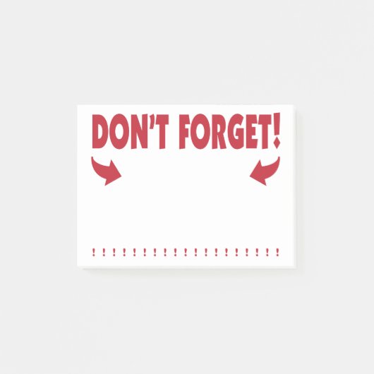 注意を引くメモを忘れないで下さい ポストイット (正面)