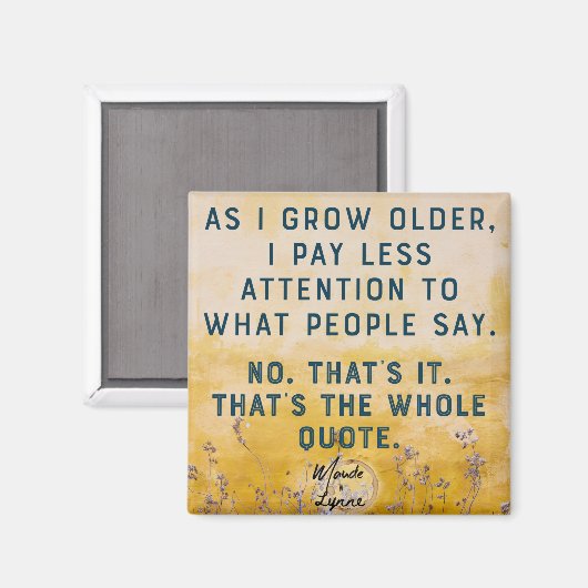 注意を払わない引用文 マグネット (正面/裏面)