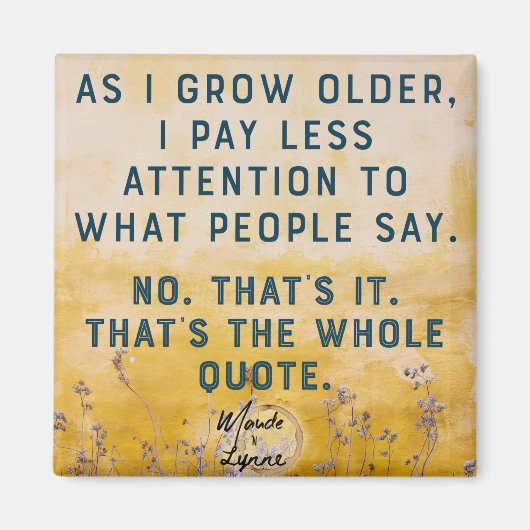 注意を払わない引用文 マグネット (正面)