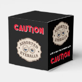 注意アイボールブラックハローウィンパーティ不気味キャンディ フェイバーボックス (裏面サイド)