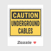 注意アンダーグラウンドケーブル シール (シート)