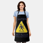 注意ウェットフロア警告標識ハロウィーン衣装I エプロン (着用した状態)