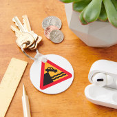 注意ウォーター・アヘッド・ロード・サイン・キーチェーン キーホルダー