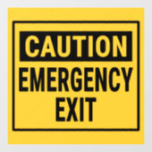 注意エマージェンシー出口 ウィンドウサイン (シート)