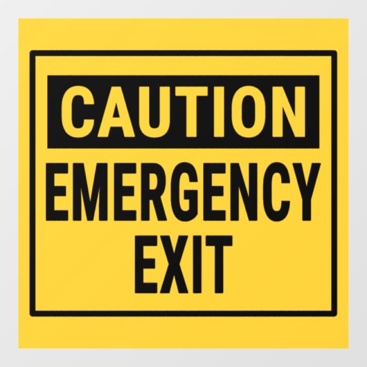 注意エマージェンシー出口 ウィンドウサイン (シート)