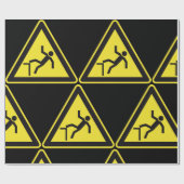 注意カーブ歩行者専用標識 ラッピングペーパー (フラット)